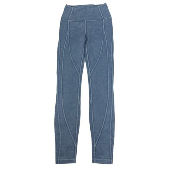 LULULEMON Wunder Under High-Rise Tight Snow Washed Ribbed 28" Sz 2 - Picture 3 of 8